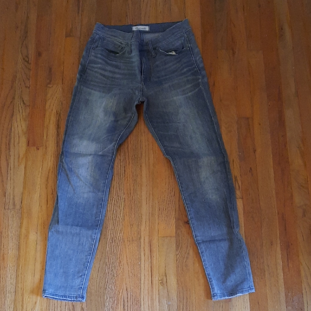 Madewell 9" high riser skinny skinny gray denim Jeans